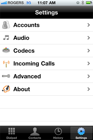 Zoiper iPhone app setup