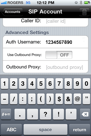 Zoiper iPhone app setup